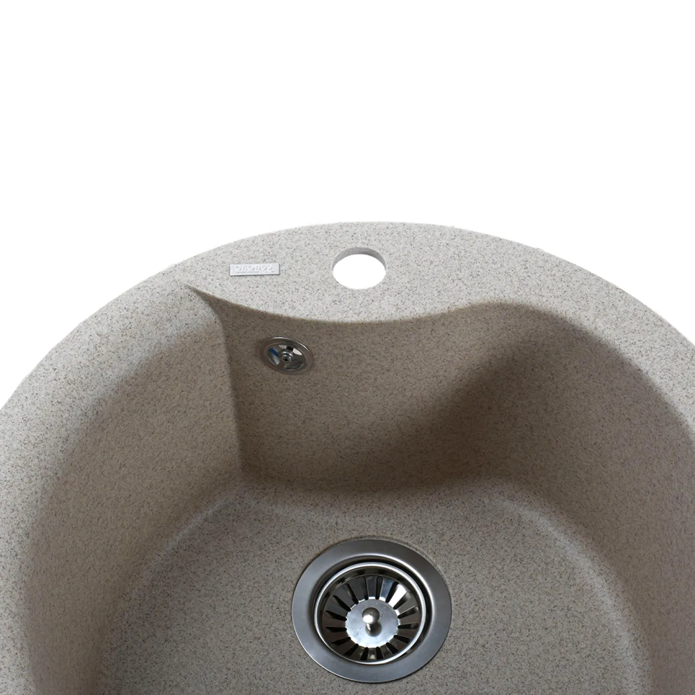 Гранітна мийка Globus Lux ORTA 485 мм-А0008, мигдаль - Фото 2